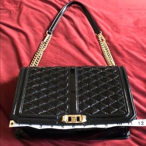 Rebecca Minkoff Jumbo Love Patent BLK GLD Hardware